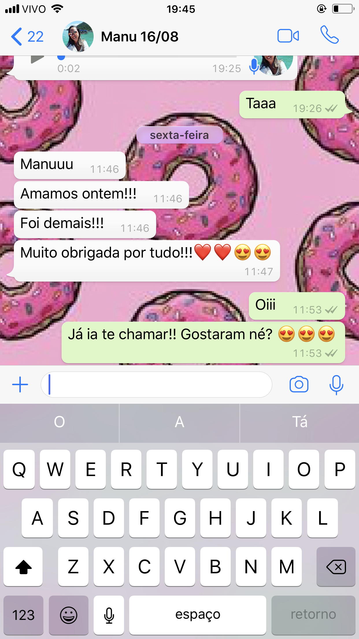 Depoimento Aniver da Manu