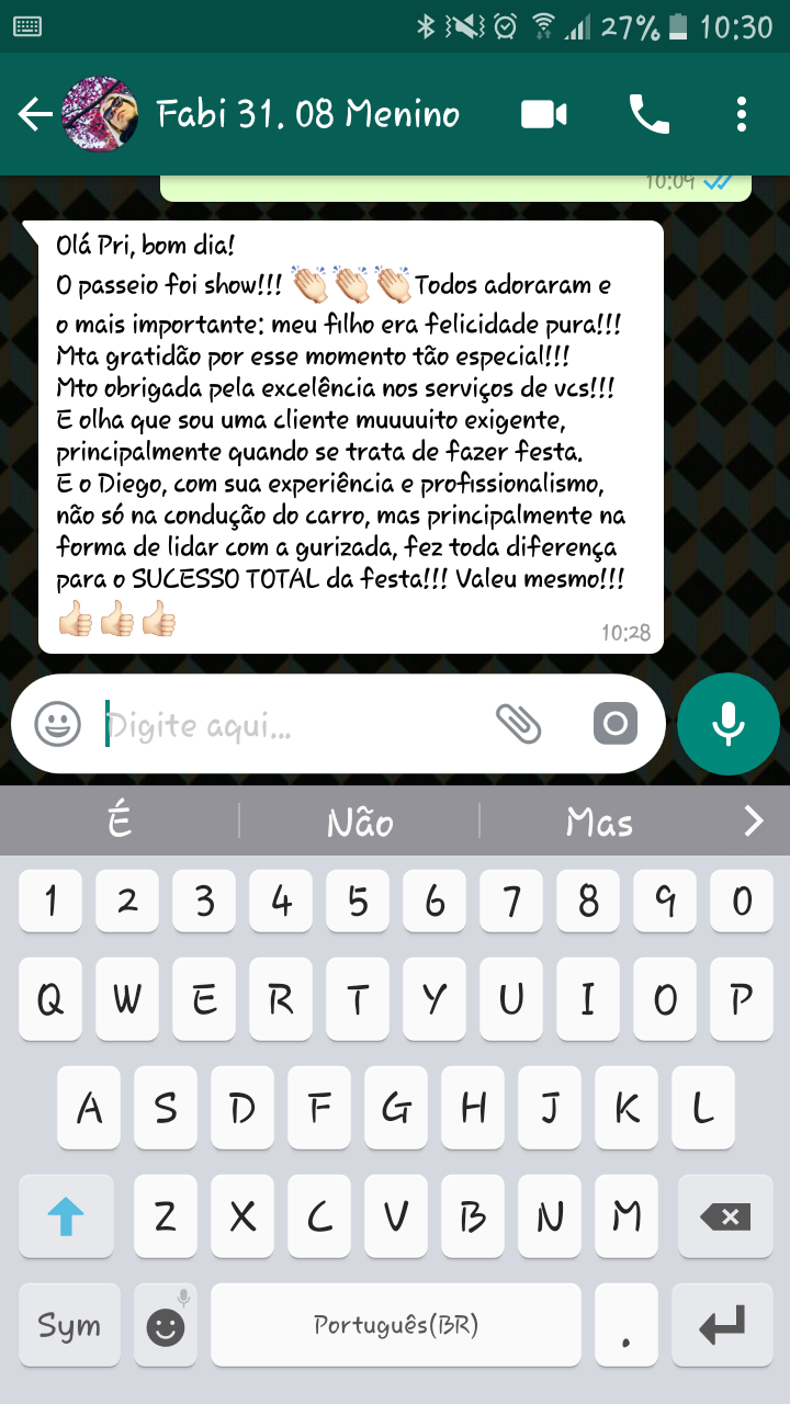 Depoimento 15 anos do Gabriel