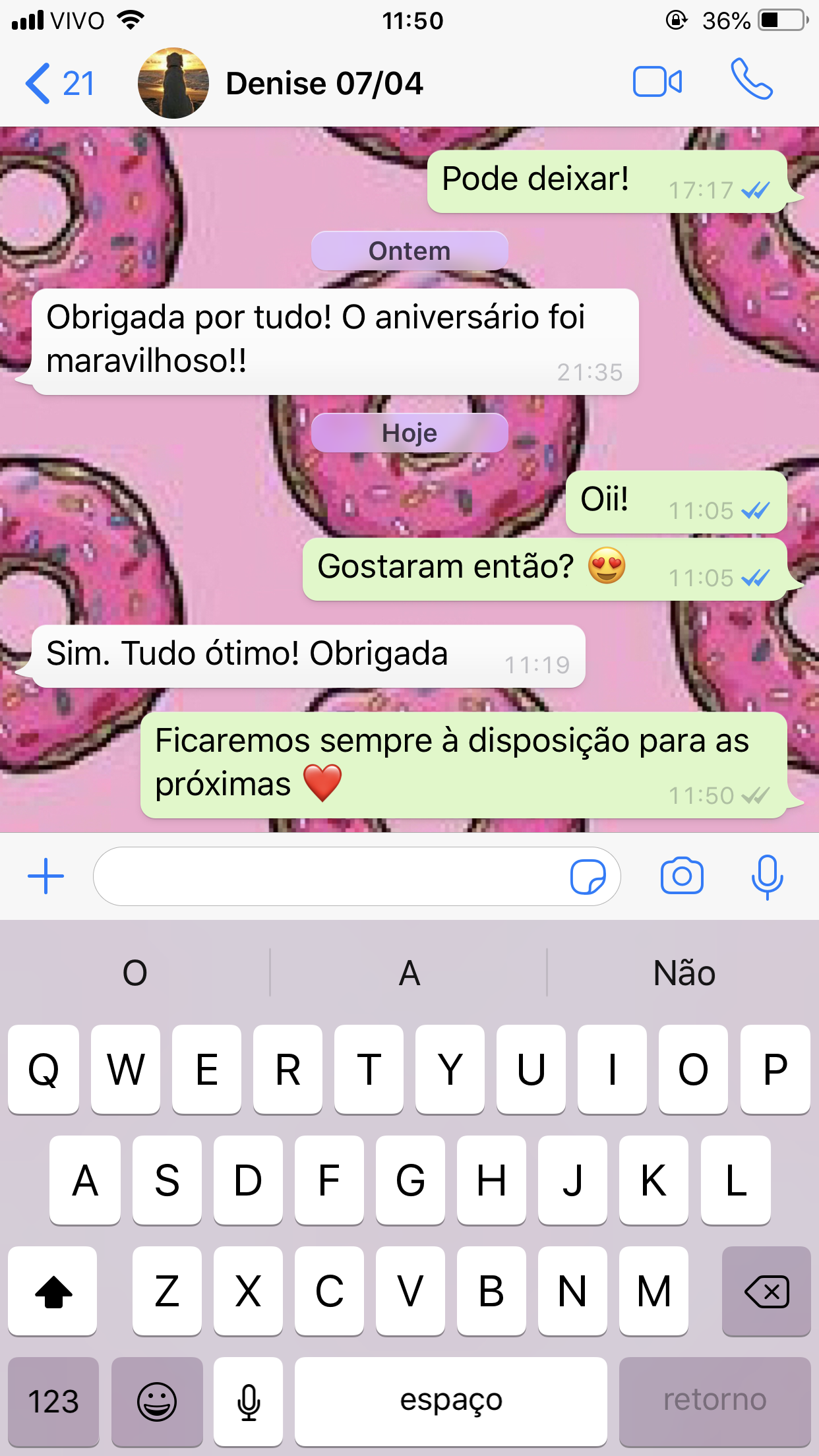 Depoimento Aniversário Infantil