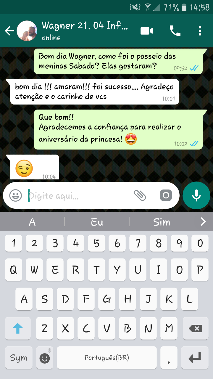 Depoimento Wagner - Aniversário infantil