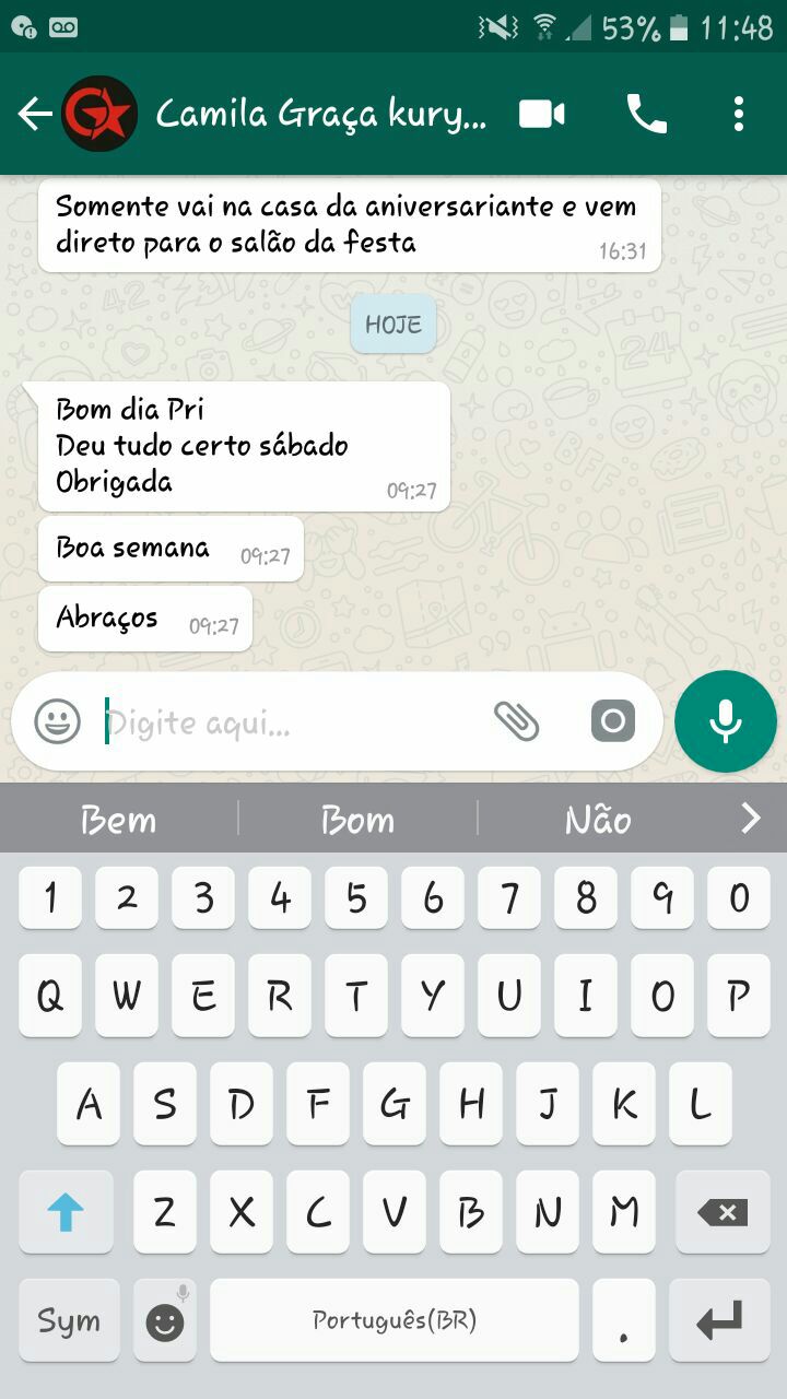 Depoimento Camila - 15 Anos