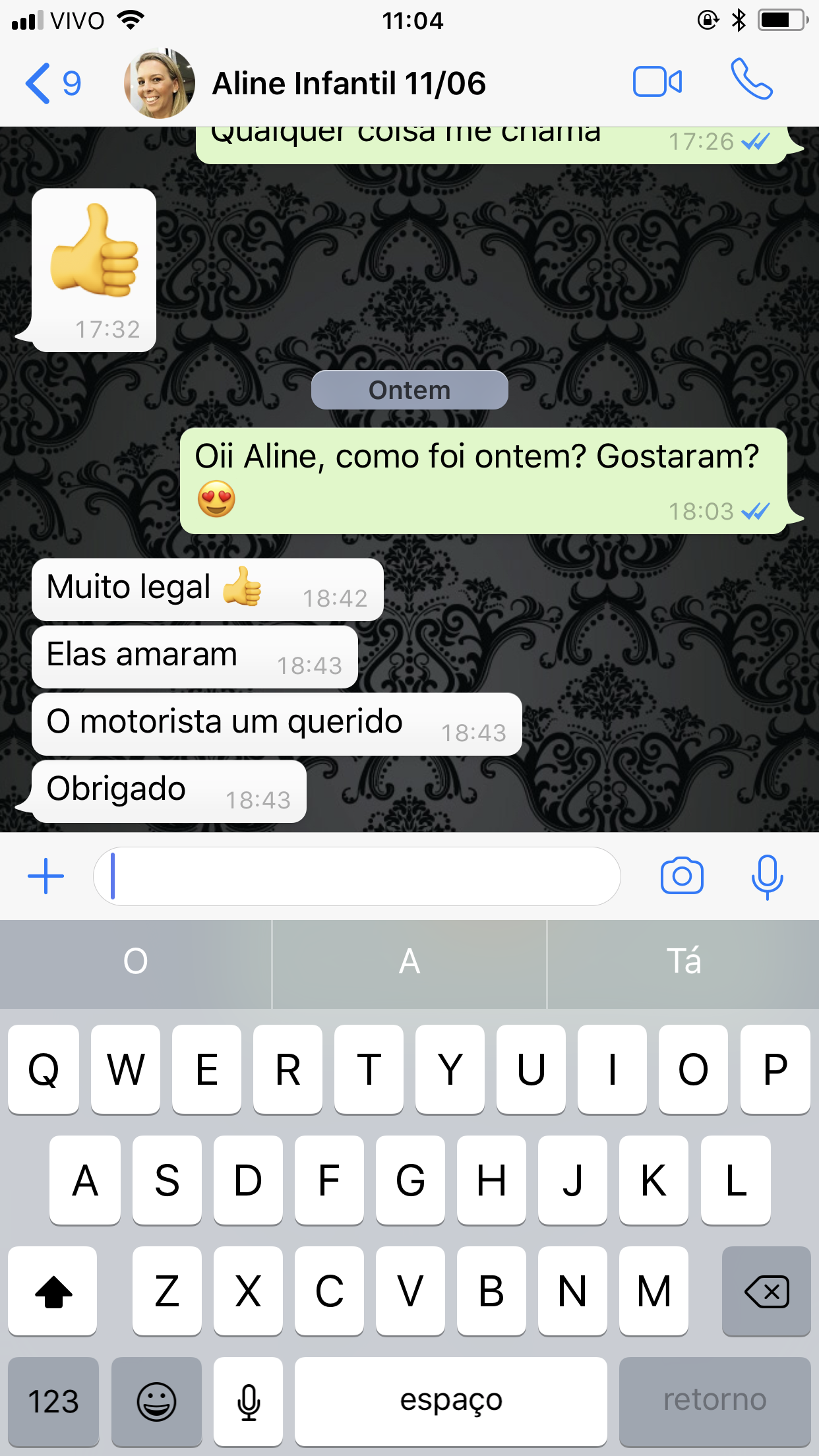 Depoimento Aniver Infantil - Vitória