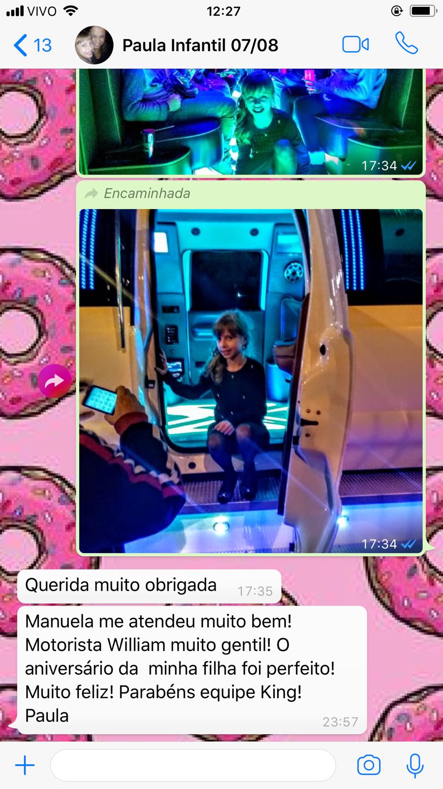 Depoimento Aniversário Luíza